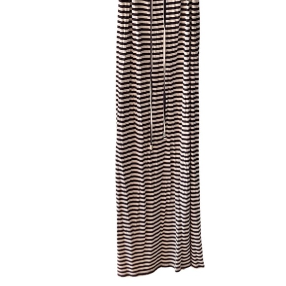 BAR III Tiered Strapless Maxi Dress | Black White Stripe | Size Medium - Picture 5 of 13